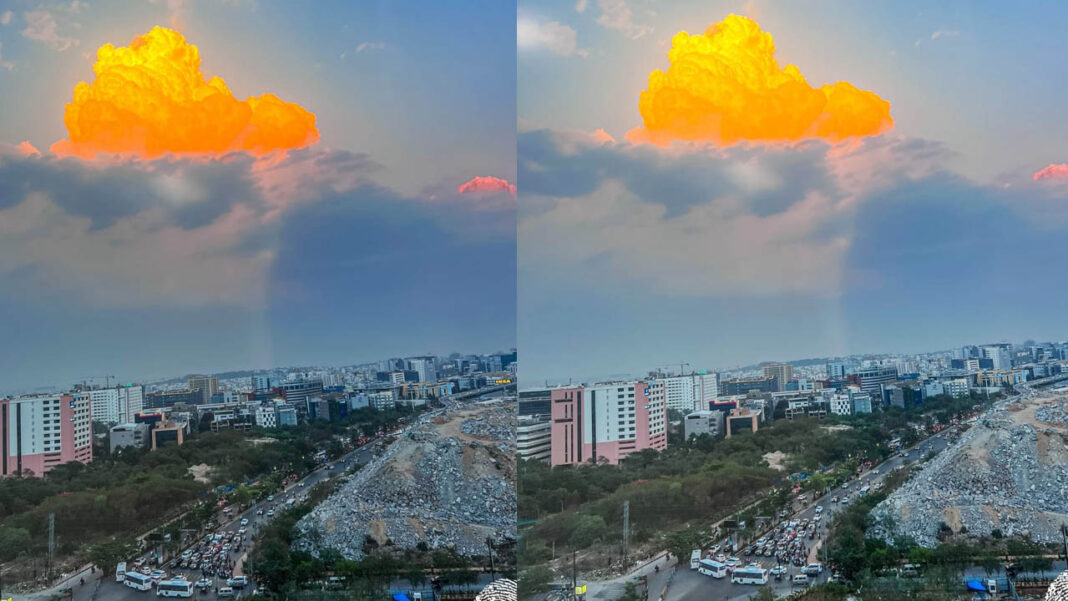 clouds | భానుడి తరంగం.. పసిడి వర్ణంలో మెరిసిన మేఘం