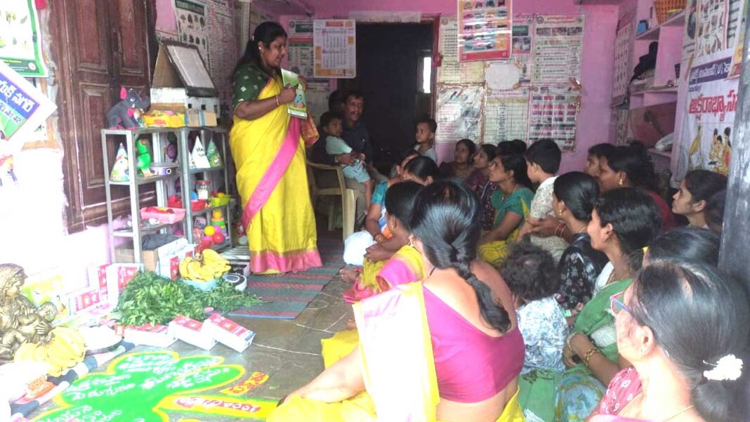 Anganwadi Center | అంగన్​వాడీ కేంద్రంలో పౌష్టికాహార వారోత్సవాలు